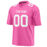 Custom Pink White Solid Colour Football Jersey