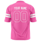 Custom Pink White Solid Colour Football Jersey