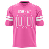 Custom Pink White Solid Colour Football Jersey