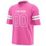 Custom Pink White Solid Colour Football Jersey