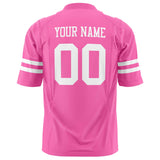 Custom Pink White Solid Colour Football Jersey