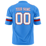 Custom Powder Blue White Solid Colour Football Jersey