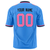 Custom Powder Blue Pink Solid Colour Football Jersey