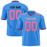 Custom Powder Blue Pink Solid Colour Football Jersey