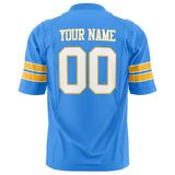 Custom Powder Blue White Solid Colour Football Jersey