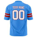 Custom Powder Blue White Solid Colour Football Jersey