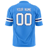 Custom Powder Blue White Solid Colour Football Jersey