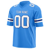 Custom Powder Blue White Solid Colour Football Jersey