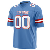 Custom Powder Blue White Solid Colour Football Jersey