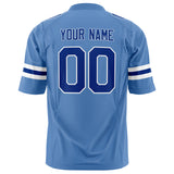 Custom Powder Blue Royal Solid Colour Football Jersey