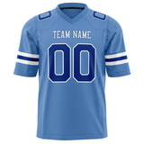 Custom Powder Blue Royal Solid Colour Football Jersey