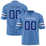 Custom Powder Blue Royal Solid Colour Football Jersey