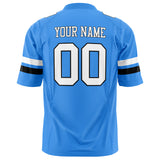 Custom Powder Blue White Solid Colour Football Jersey