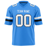 Custom Powder Blue White Solid Colour Football Jersey