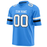 Custom Powder Blue White Solid Colour Football Jersey