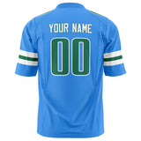 Custom Powder Blue Kelly Green Solid Colour Football Jersey