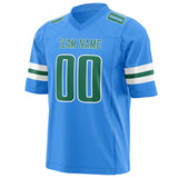 Custom Powder Blue Kelly Green Solid Colour Football Jersey