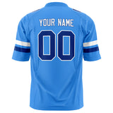 Custom Powder Blue Navy Solid Colour Football Jersey