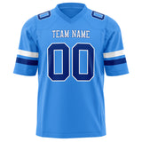 Custom Powder Blue Navy Solid Colour Football Jersey