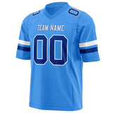 Custom Powder Blue Navy Solid Colour Football Jersey