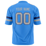 Custom Powder Blue Gray Solid Colour Football Jersey