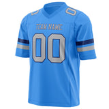 Custom Powder Blue Gray Solid Colour Football Jersey