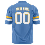 Custom Powder Blue White Solid Colour Football Jersey