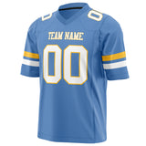 Custom Powder Blue White Solid Colour Football Jersey