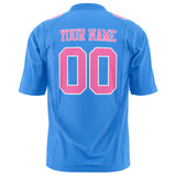 Custom Powder Blue Pink Solid Colour Football Jersey