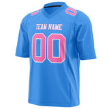 Custom Powder Blue Pink Solid Colour Football Jersey