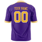 Custom Purple Gold Solid Colour Football Jersey