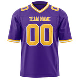 Custom Purple Gold Solid Colour Football Jersey