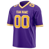 Custom Purple Gold Solid Colour Football Jersey