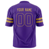 Custom Purple Old Gold Solid Colour Football Jersey