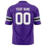 Custom Purple White Solid Colour Football Jersey