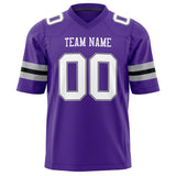 Custom Purple White Solid Colour Football Jersey