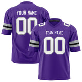 Custom Purple White Solid Colour Football Jersey FT01240725PU429