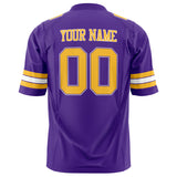 Custom Purple Gold Solid Colour Football Jersey