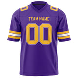 Custom Purple Gold Solid Colour Football Jersey