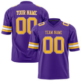 Custom Purple Gold Solid Colour Football Jersey