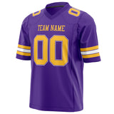 Custom Purple Gold Solid Colour Football Jersey