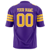 Custom Purple Gold Solid Colour Football Jersey