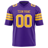 Custom Purple Gold Solid Colour Football Jersey