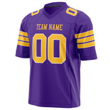 Custom Purple Gold Solid Colour Football Jersey