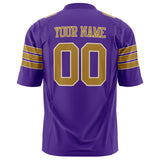 Custom Purple Old Gold Solid Colour Football Jersey