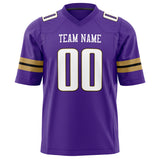 Custom Purple White Solid Colour Football Jersey