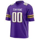 Custom Purple White Solid Colour Football Jersey