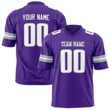 Custom Purple White Solid Colour Football Jersey FT01240725PU436