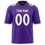 Custom Purple White Solid Colour Football Jersey