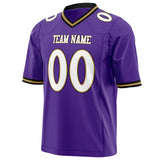 Custom Purple White Solid Colour Football Jersey